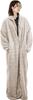 TRADE ONE Fluffy Wearable Blanket, Loungewear, Outerwear, Cold Weather Gear, One Size Fits All, Unisex, Pockets, Front Opening, Beige, 80007