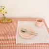 Melancheck Peach Pink Waterproof Tablecloth