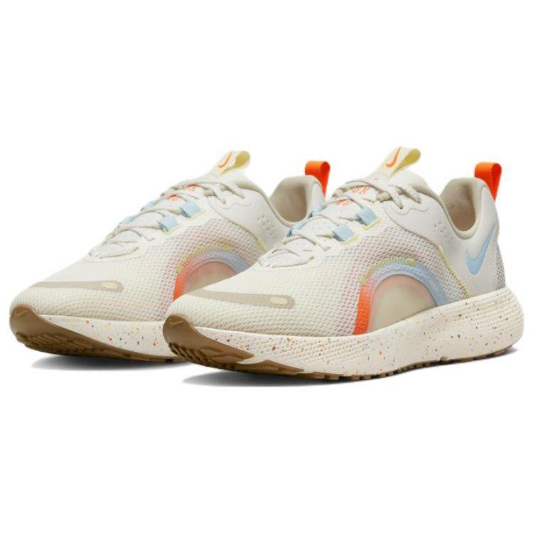 Nike React Escape Run 2 Cushioning Slip Resistant Fabric Leather Shock Absorption Low Top Casual Running Shoes Women Sneaker White Blue DX6128-141