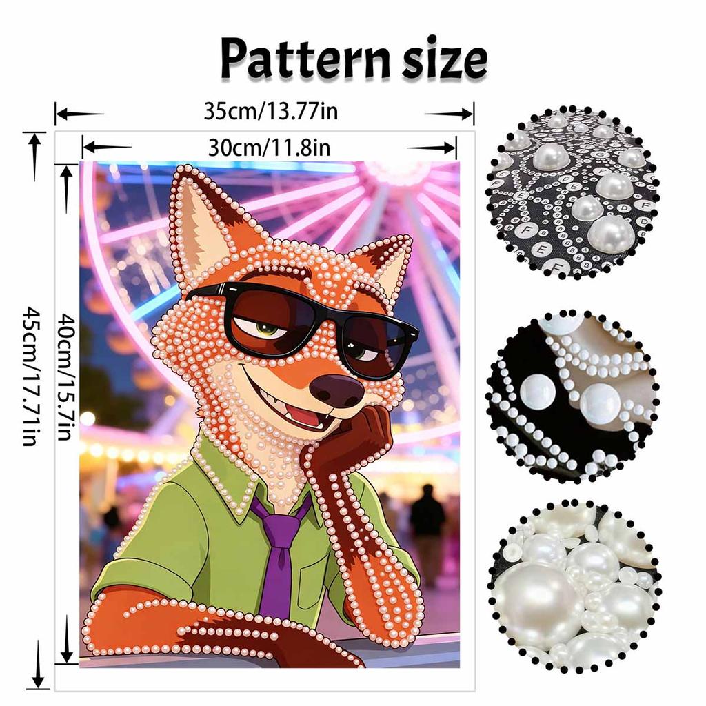 Disney Pearl Painting DIY Zootopia Nickelodeon Party King Pearl Art Painting Pearl Gem Painting, Home Wall Decoration Crafts