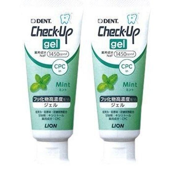 Lion Dent Checkup Gel (Mint) 75g (2 pieces)
