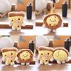 Pizza Cartoon Cute Sandwich With Smiling Expression Plush Toy Keychain Pendant