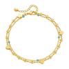 Women Gold Evil Eye Geometric Anklet Foot Jewelry