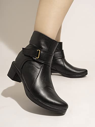 Shoetopia Girls Bt-7079 Black Ankle Boot - 6 Uk (Girls-Bt-7079-Black) 6 UK