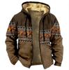 Autumn/Winter Retro Arctic Velvet Hooded Men's Sweatshirt