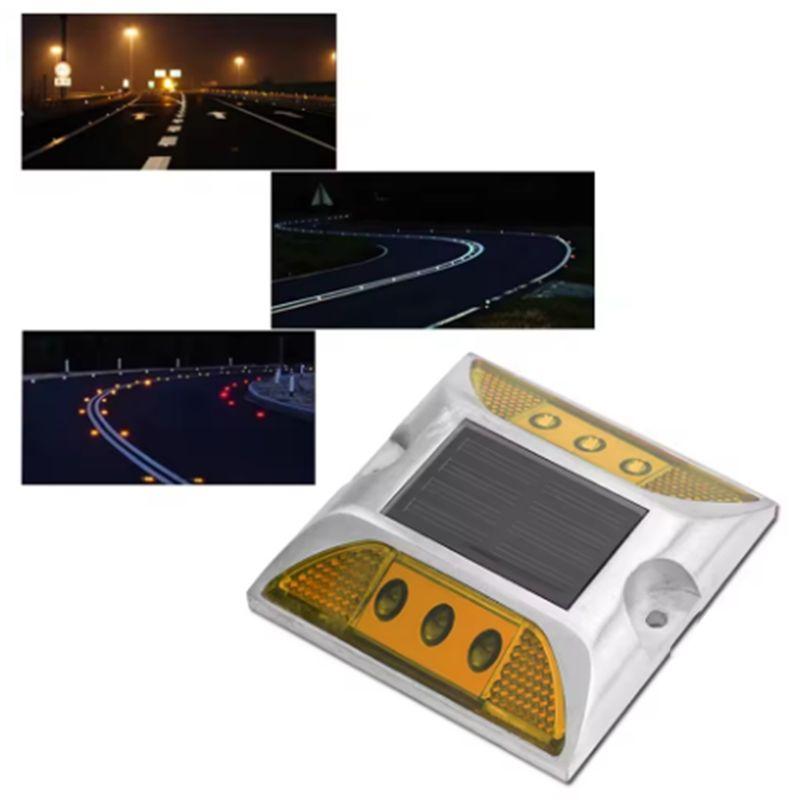 Feb.Ground Marker Lights Double-Sided Warning Light Cast Aluminum Road Stud Lights At Night