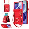Borsa a tracolla con cordino lungo, porta carte, portafoglio, anello, custodia in pelle per Samsung Z Flip 8 7 6 5 4 3, antiurto, con supporto, cover sottile