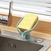 Bathroom Soap Holder Leaf Shape Soap Dish Suction Cup Sponge Rack Portable Soap Drain Box Kitchen Bathroom Accessories