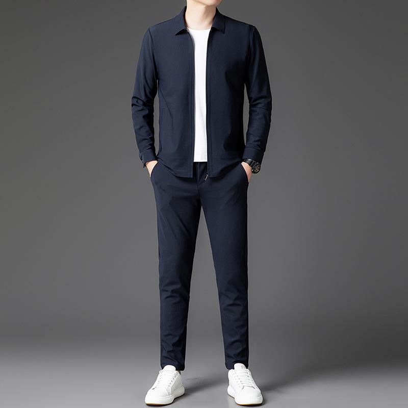 Fashion Men s Autumn Lapel Collar Jacket Coat Casual M