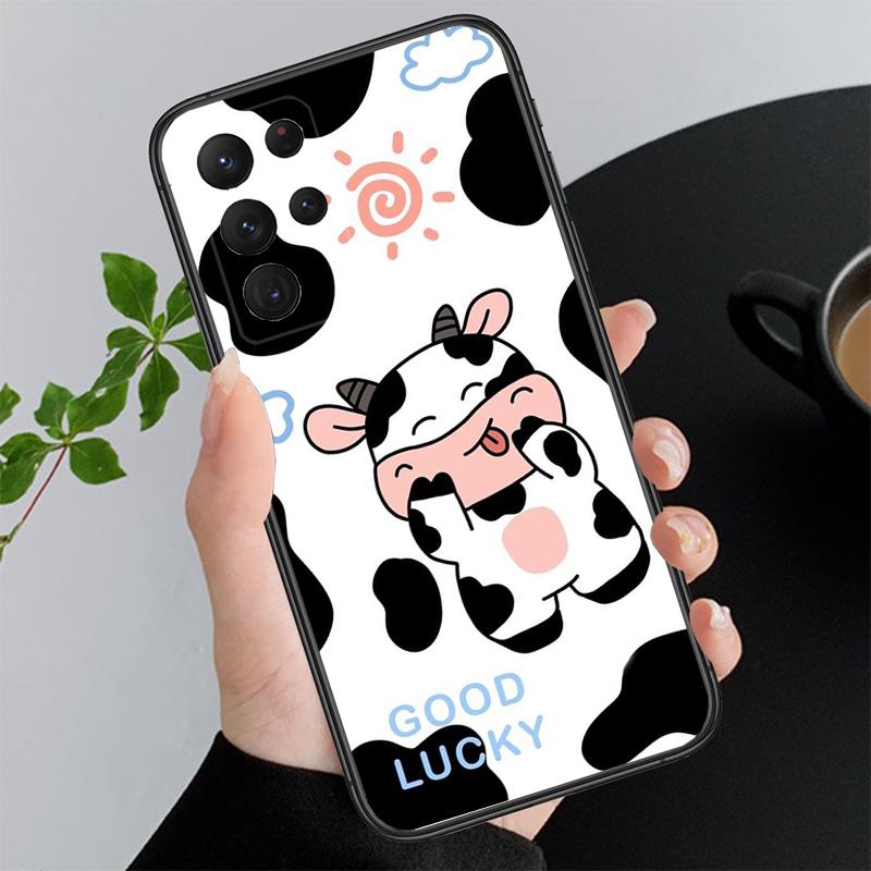 Milk Cow Print Phone Case For Samsung A52S A21S A33 A23 A13 A14 A32 A52 A53 A54 A51 A71 A15