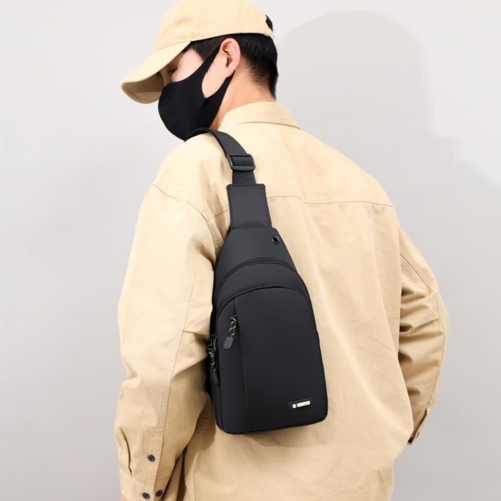 Large Capacity Men Crossbody Bag Waterproof Chest Pack Running Phone Bag  Outdoor Sports