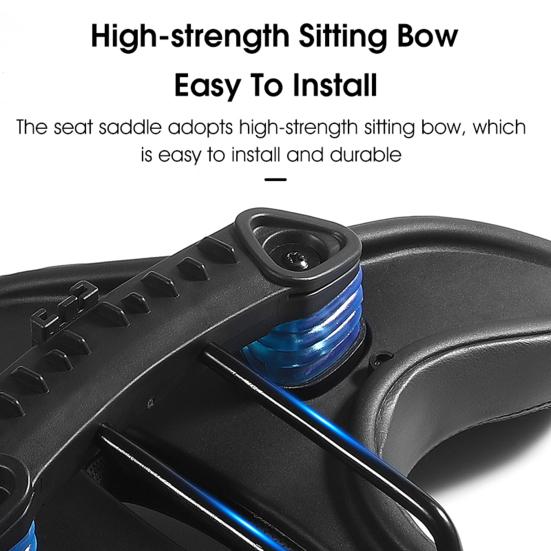 Hollow Bicycle Saddle Thickened Faux Leather Shock Absorbing Bike Seat for Cycling