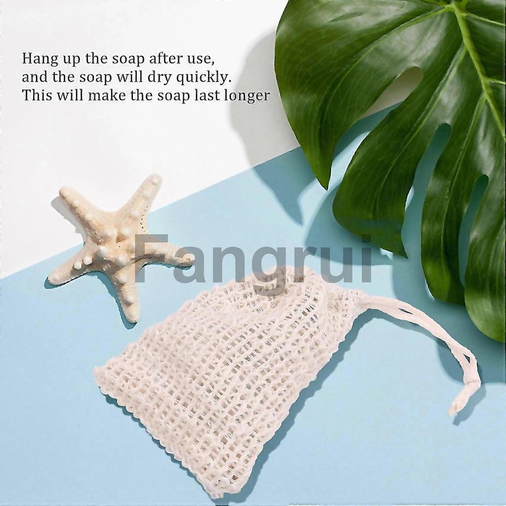 For 10 Pack Natural Sisal Soap Bag Exfoliating Soap Saver Pouch Holder