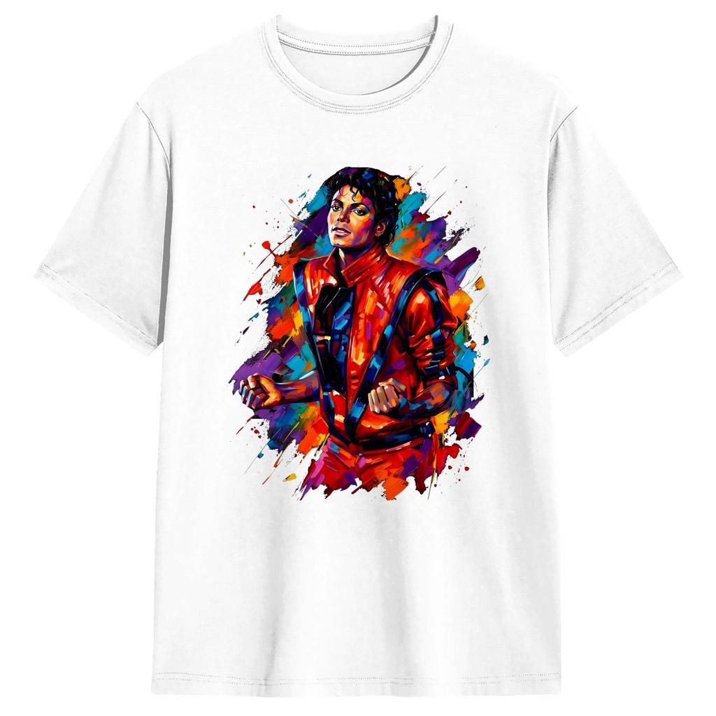 MMichael JJackson Thriller Vintage MJ Cotton T Shirt For Unisex Summer Vintage TShirts Harajuku Tee Shirt Big Size Pattern Tops