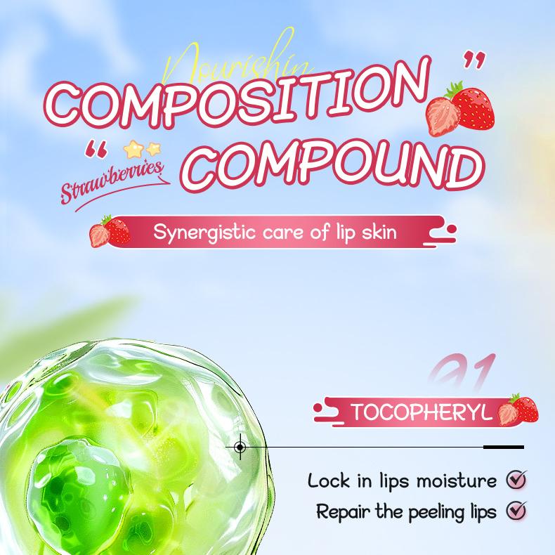 Fruit Sandwich Temperature Lip Balm SADOER Hydrating Moisturizing Temperature Moisturizing Lip Balm