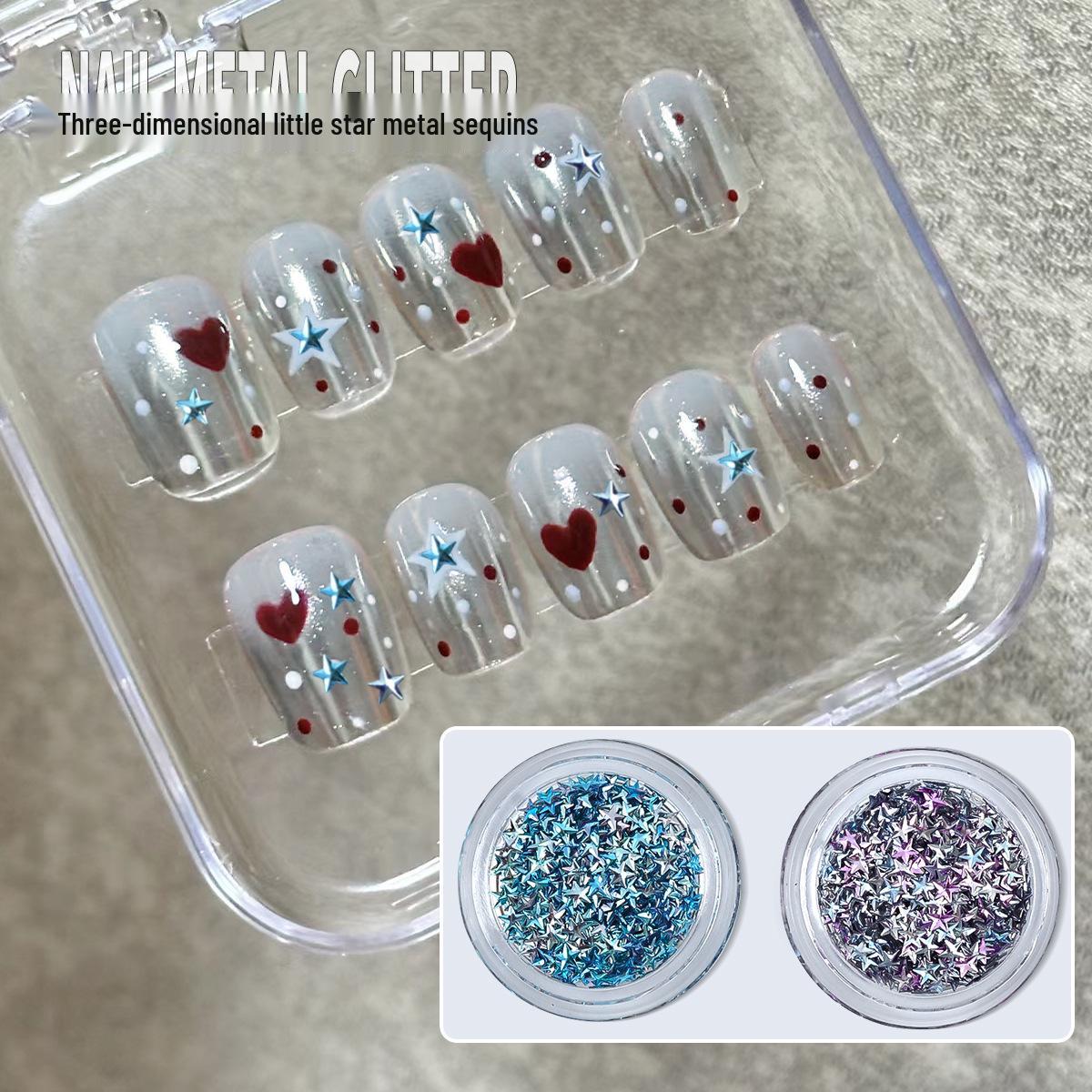 

Nail Art Star Glitter: Five-Pointed Metallic DIY Decor