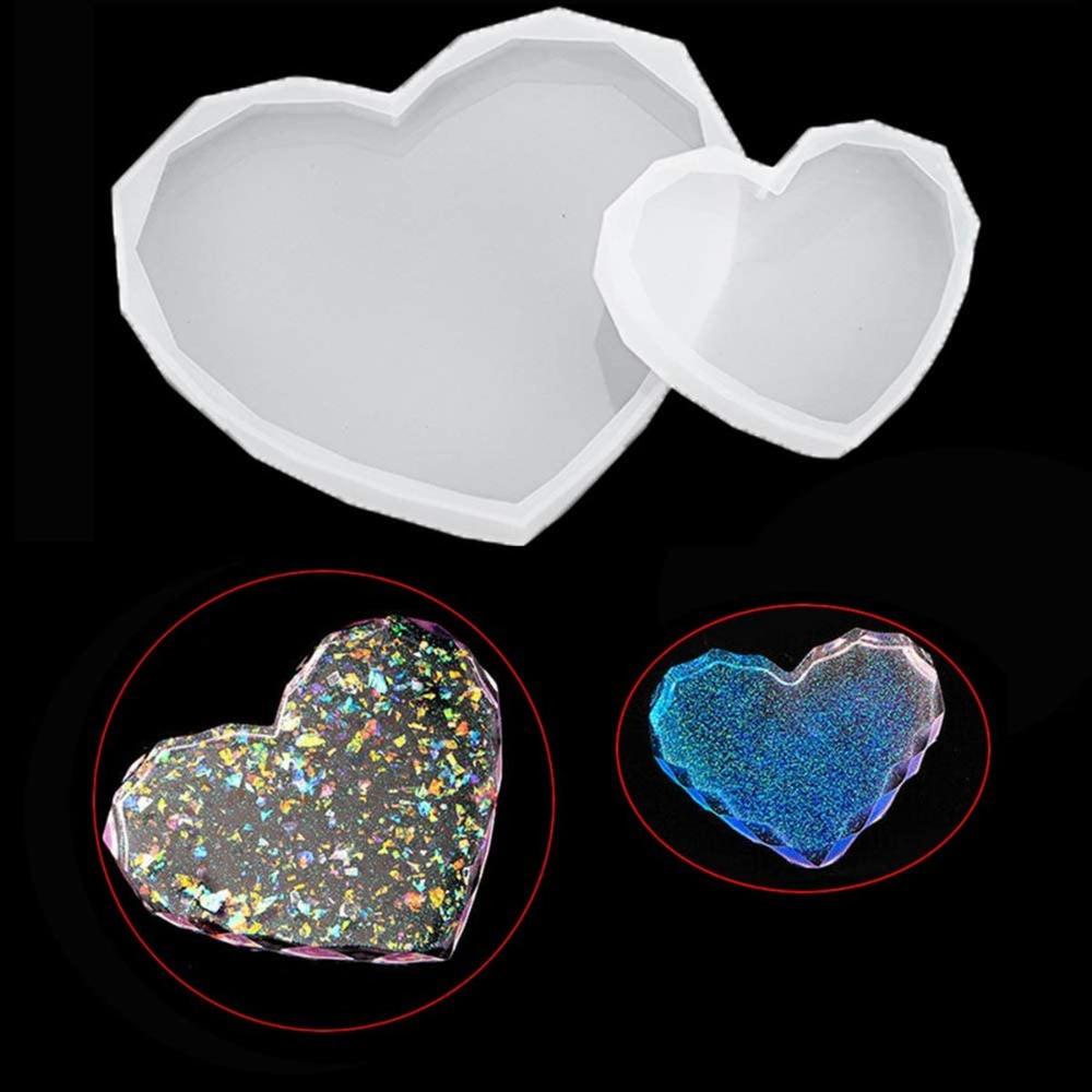 Placemat Silicone Heart Shaped Cup Mats Coaster Mold Pad Clay Tools Tray Mould Resin Casting Mold