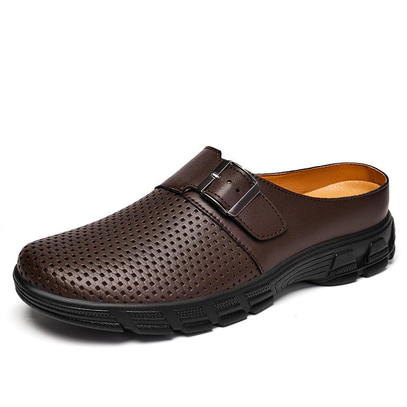 Men s Large Genuine Leather Slip-On Closed-Toe Loafers 40