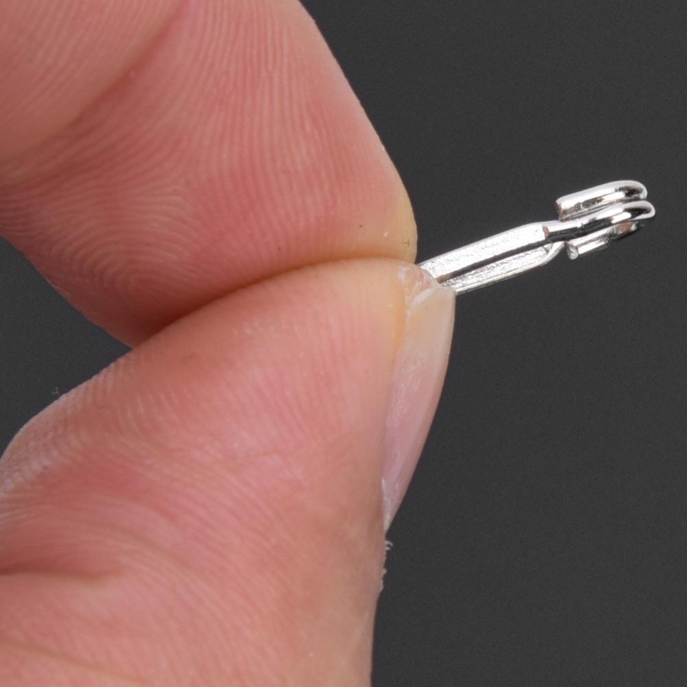 100PCS Stainless Steel Fishing Snap Clips Interlock Buckle Leader Lure Hooks  Sea Fish Bass Fishing