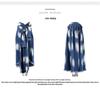 2024 Summer Tie-Dye Fringed Hem Tie-Waist Long Skirt for Women
