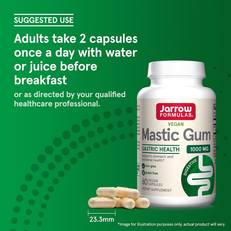 Vegan Mastic Gum, 60 Veggie Capsules (500 mg per Capsule)