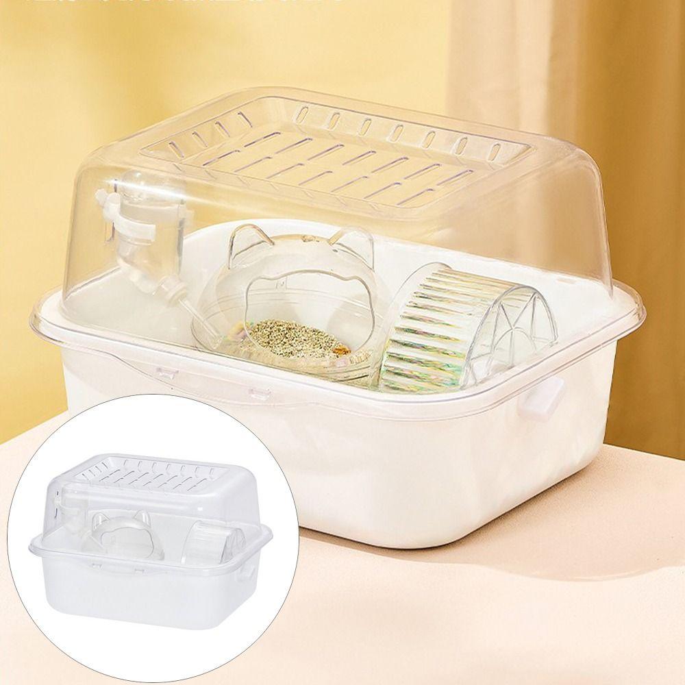 Convenient Large Space Hamster Cage Breathable Ventilation Small Animal Carrying Cage Sturdy Pet House