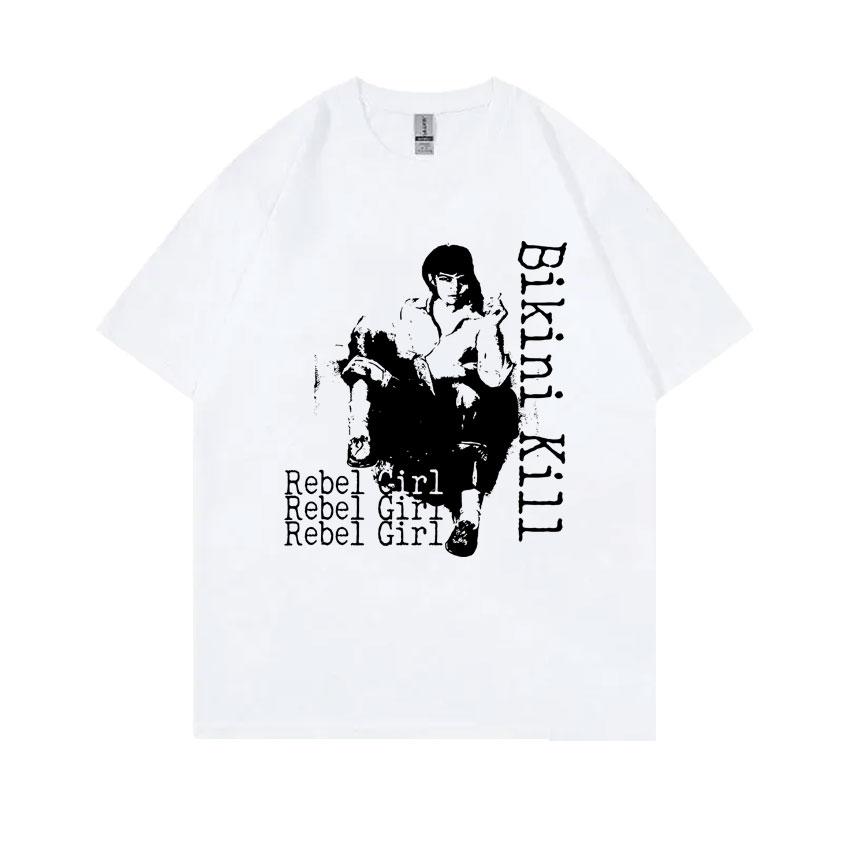 

Панк-рок гурт Bikini Kill Rebel Girl Графічні футболки Riot Grrrl Kathleen Hanna Футболки Чоловічі Вінтажні Оверсайз Футболка 4XL