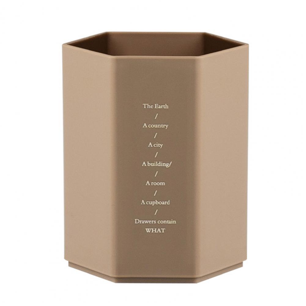 Pen Holder Stationery Organizer Creative Large Capacity Stationery Hexagonal Design Pencil Storage Box Desk Organizer