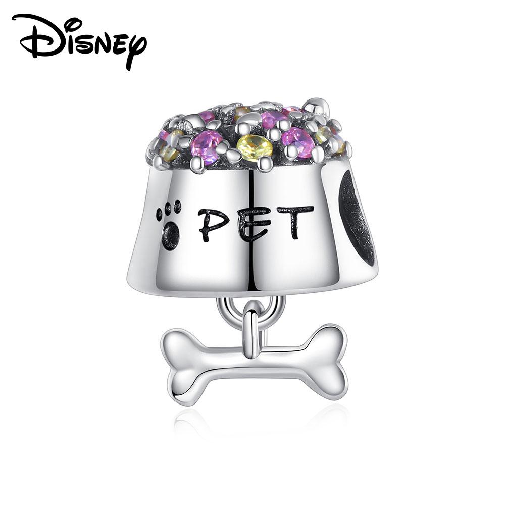 Disney 925 Silver Princess Castle And Minnie Tigger Pendant Beads Suitable For Diy Bracelets Are Girls' Fashion Jewelry