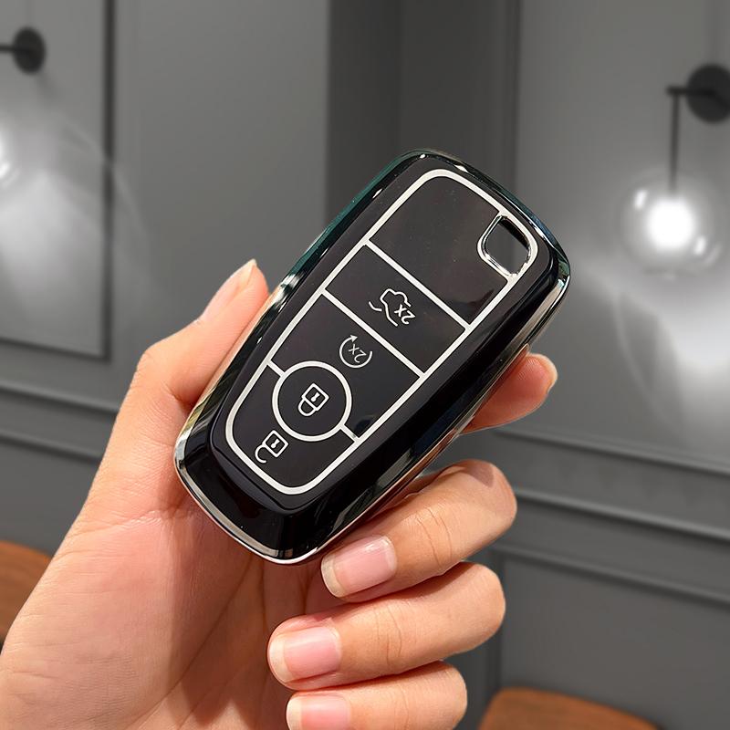 5 Buttons Soft TPU Car Key Case Cover for Ford Explorer Mustang Fusion Escape F150 F250 F350 F450 F550 Ford Raptor 2020 2021