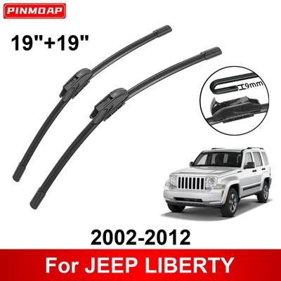 Car Wiper for JEEP LIBERTY 2002-2012 19" + 19" Front Rear Wiper Blades Brushes Cutter Accessories 2002 2003