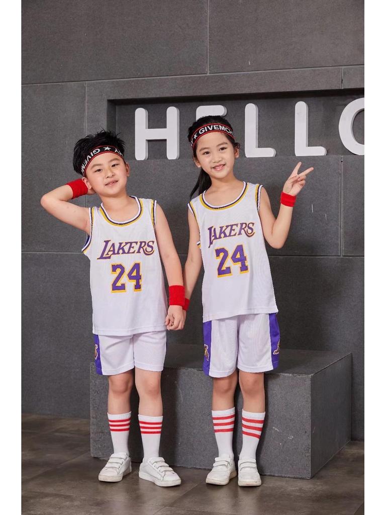 Set Maglia da Basket per Bambini - Design Numero Stella Lakers & Warriors