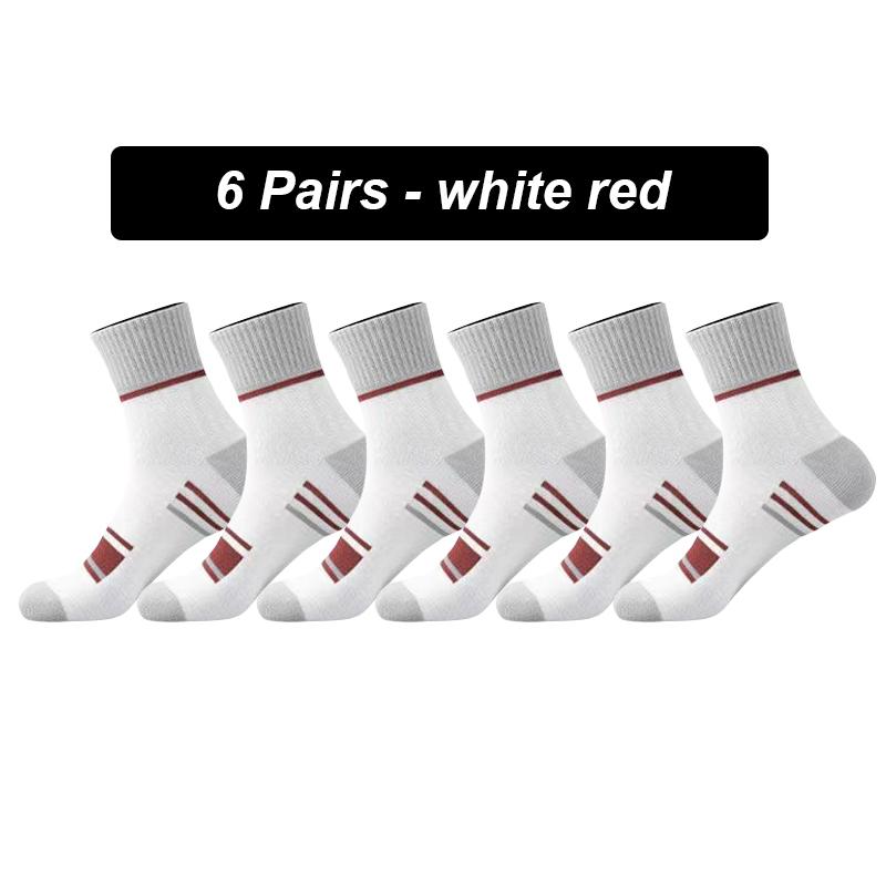 Lot de 6 paires de chaussettes de sport respirantes pour homme, confortables, absorbantes, déodorantes, de haute qualité