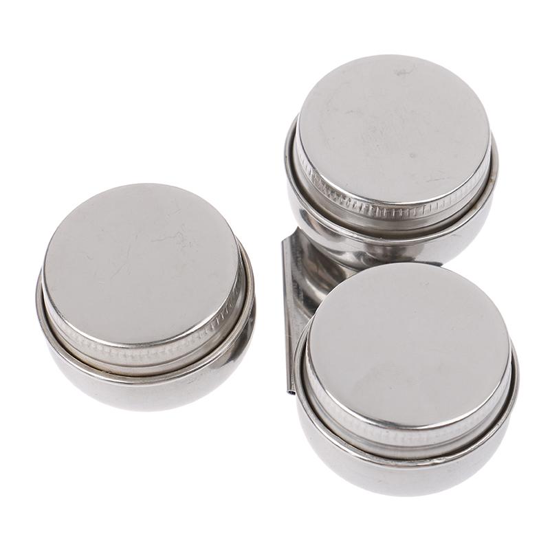 Stainless Steel Paint Palette Single Double Hole Oil Paint Dipper Drum Art Painting Tool