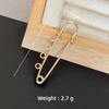 Colorfast Electroplated Safety Pin Brooch with Loop Holder for Sweaters and Pants