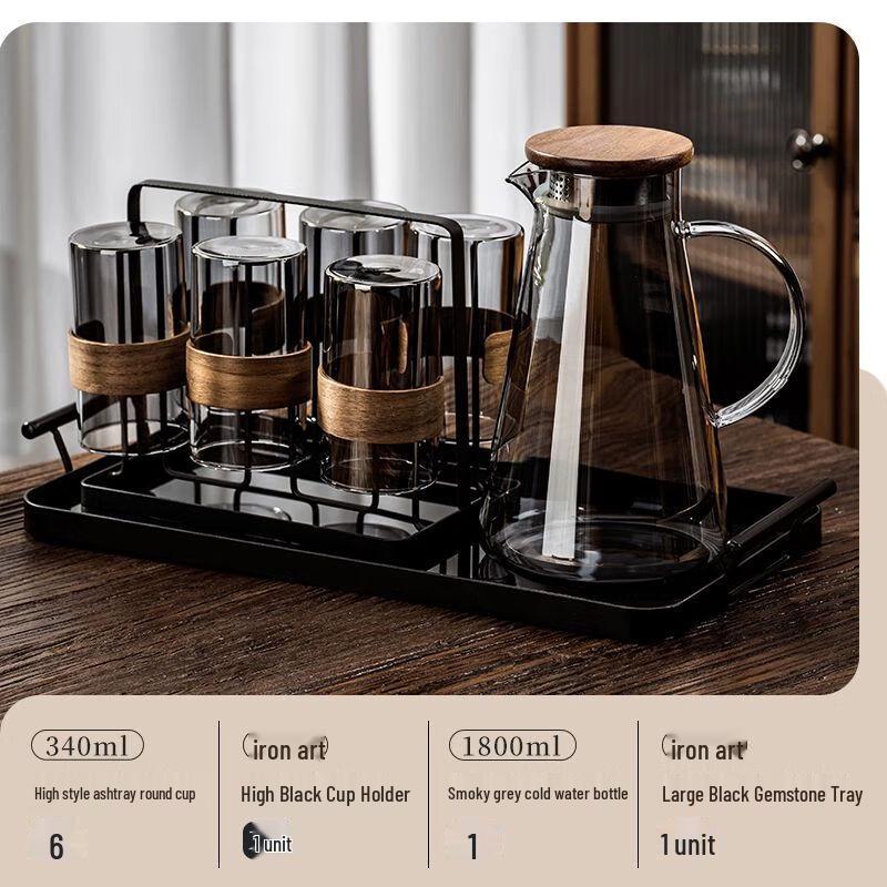 New Chinese Style High-Temp Glass Tea & Water Cup Set