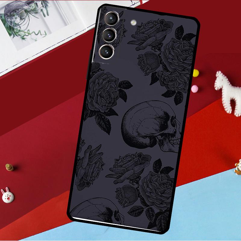 Skull Gothic Creepy Pastel Goth Funda For Samsung Galaxy S25 S24 S21 S22 S23 Ultra S9 S10 Plus S20 FE S24 FE Phone Case