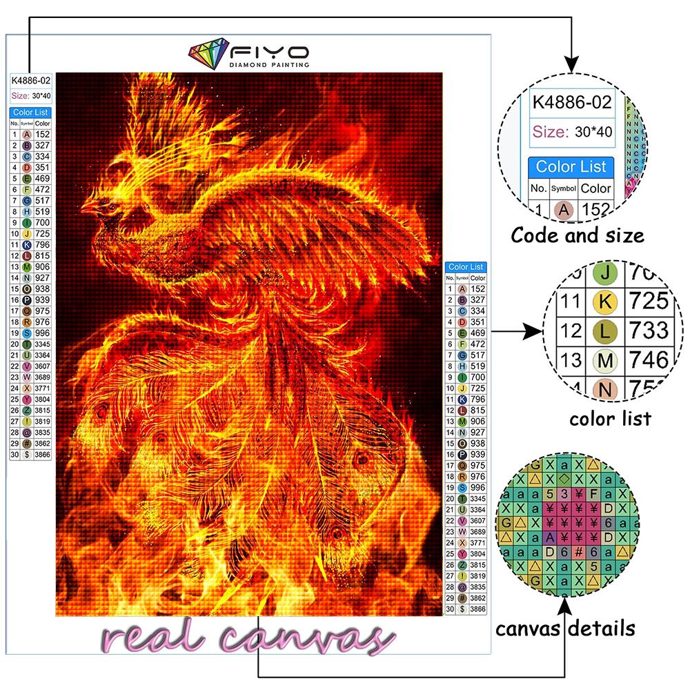 Diamond Painting Mythical Beast Phoenix  Embroidery Cross Stitch Rhinestone Home Decor