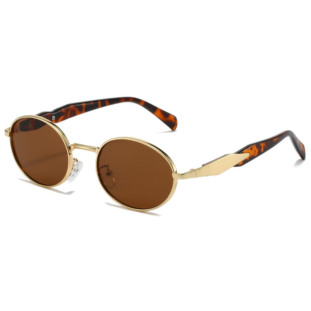 3pcs Oval Sunglasses Women Metal Retro Trend UV400 Luxury Brand Eyewear High Quality Classic Men Outdoor Sun Glasses