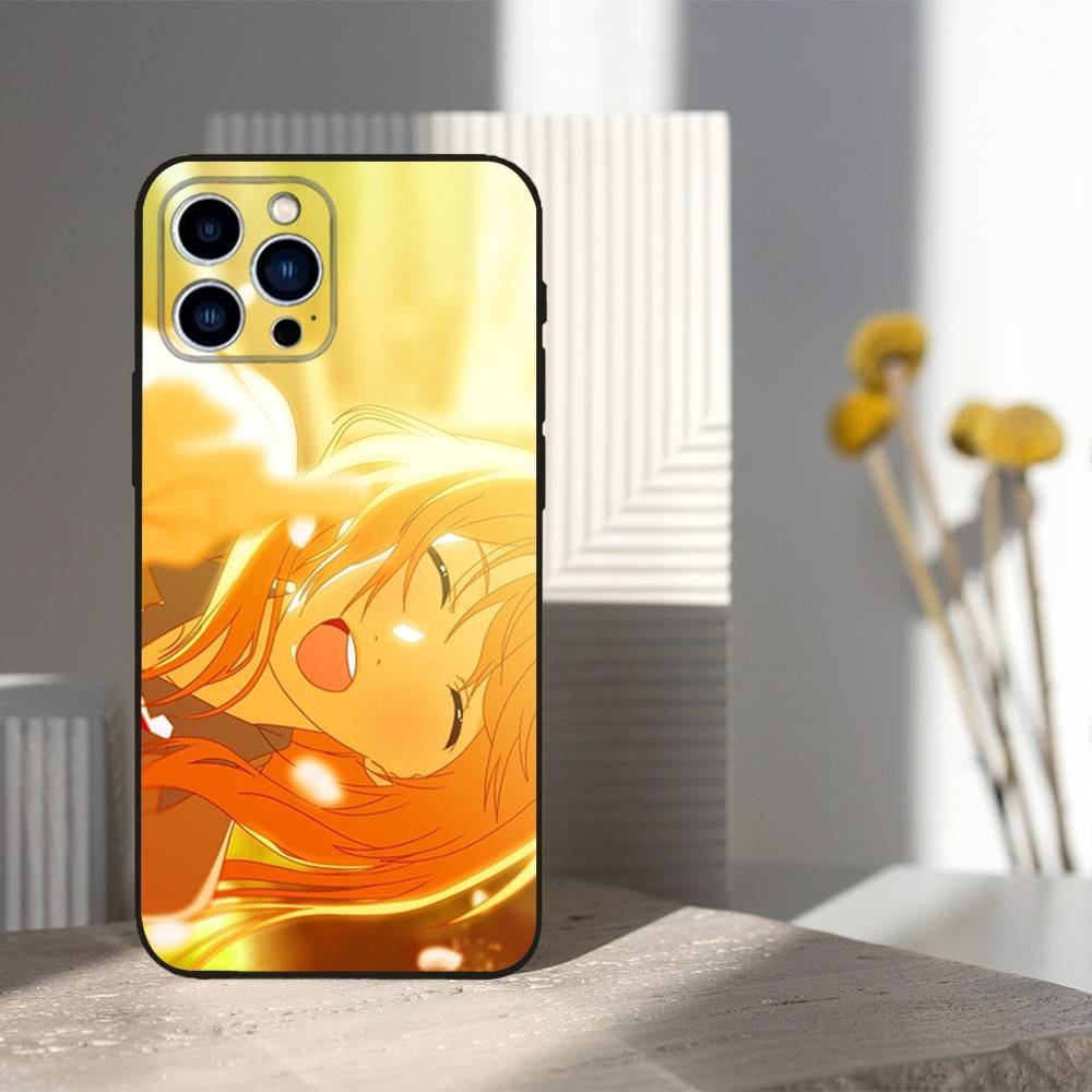 Hot YOUR LIE IN APRIL Comic Phone Case For iPhone 16,15,14,13,12,11 Plus,Pro Max,XS,X,XR,SE,Mini,8,7,Soft Silicone Black Cover