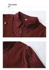 Stylish Knit Top for Middle-Aged and Elderly Women: Slimming, Loose, Faux Two-Piece, Long-Sleeved, Perfect for Spring and Autumn.