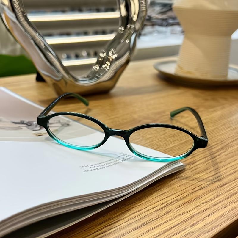 Small Oval Clear Lens Glasses Frames Cute Candy Color Cosplay Costume Decorative Glasses Computer Spectacles Women