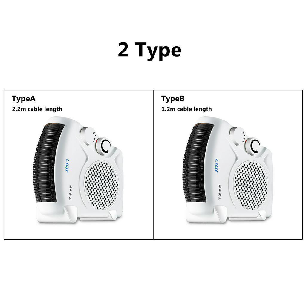 2000W Personal Space Electric Air Heater Fan Warmer Winter Home Office Desktop Electric Heater Portable Electric Fan Heater