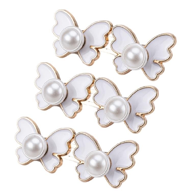 Pearls Butterfly Waist Fitness Buckles 3Pcs Adjustable Waist Reducers For Jeans And Trousers Women Wardrobes Essential