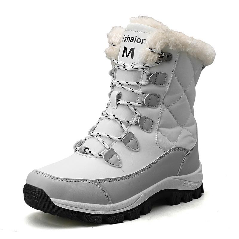 Women's Fleece-Lined High-Top Snow Boots - Warm, Thick, Plus Size Cotton Short Boots for Autumn/Winter Fashion