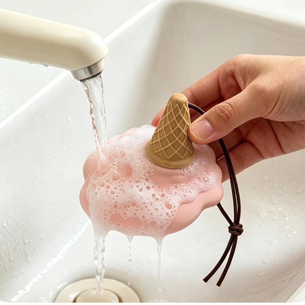 Funny Ice Cream Door Stopper Soft PVC Non Slip Melting Ice Cream Shape Door Stop Door Stop Wall Protector For Home Office