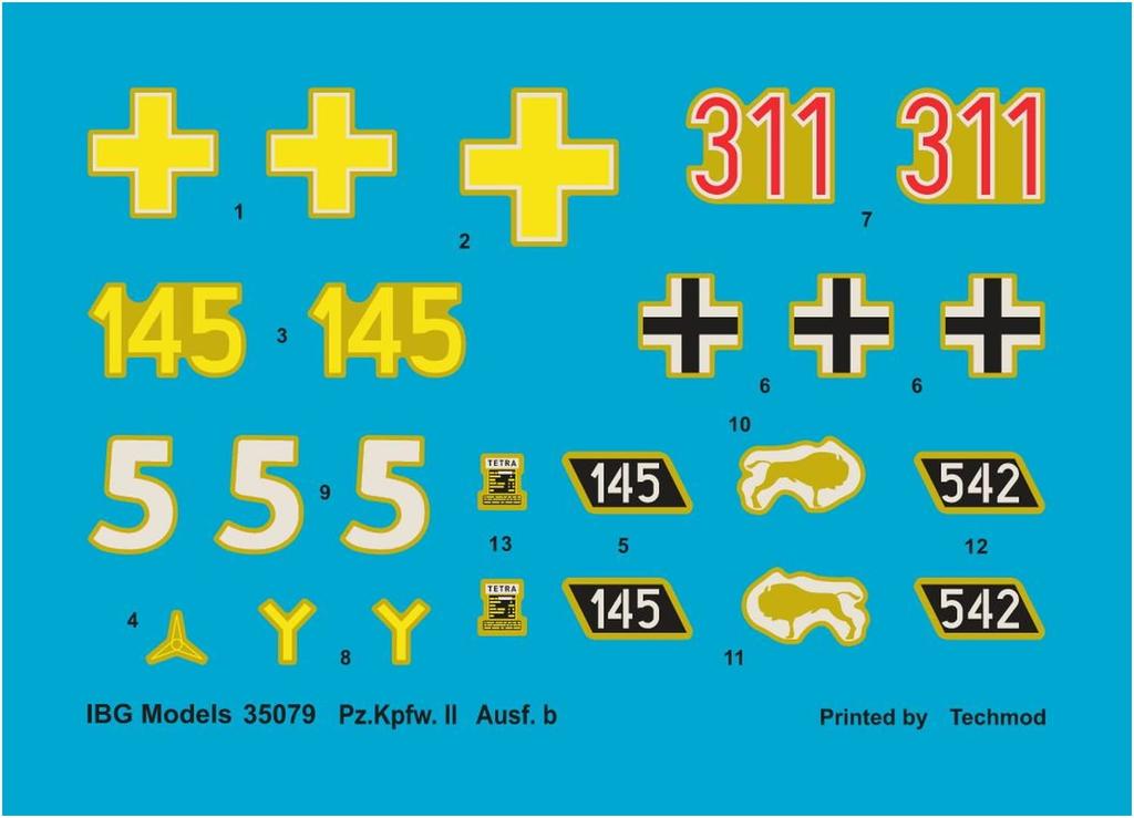 IBG 1/35 Scale German Panzer II Ausf. B Turret with Interior Plastic Model Kit PB35079
