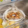 26x10cm Microwave Plate Cover,Transparent Splash-proof Cover with Steam Hole and Handle,Fits Most Plates,Keeps Microwave Clean