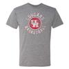 Houston Cougars Basketball Distress Triblend T-Shirt - Premium Heather