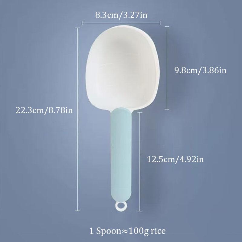 Rice Measuring Scoop Multifunctional Cat Dog Pet Food Feeding Spoon With Sealing Clip Household Plastic Kitchen Measuring Spoon